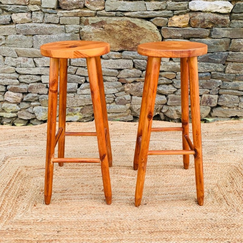 Pair of vintage high stools