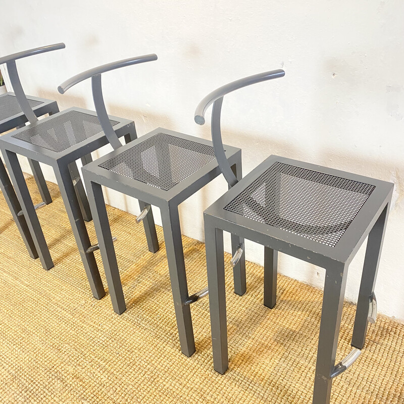 Set of 4 vintage Sarapis stools by Philippe Starck for Driade