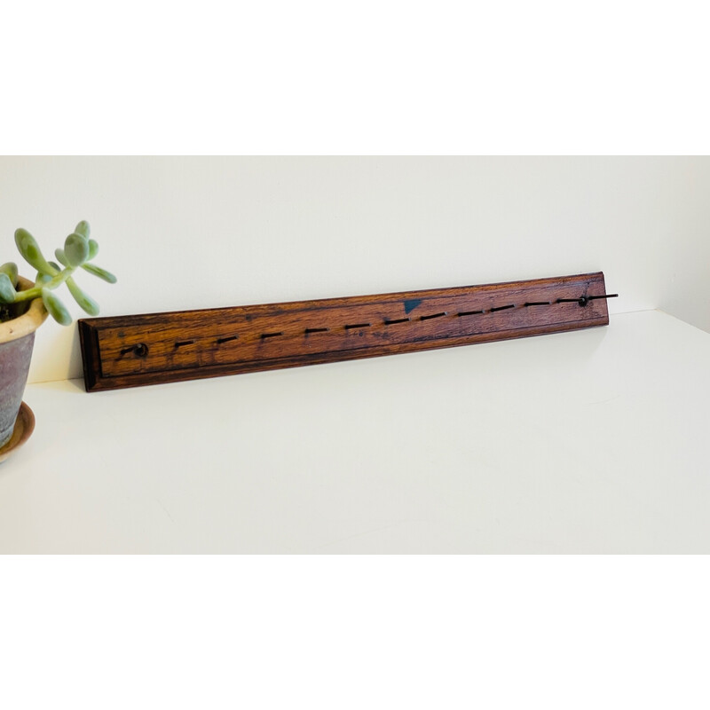 Vintage coat rack in solid oakwood