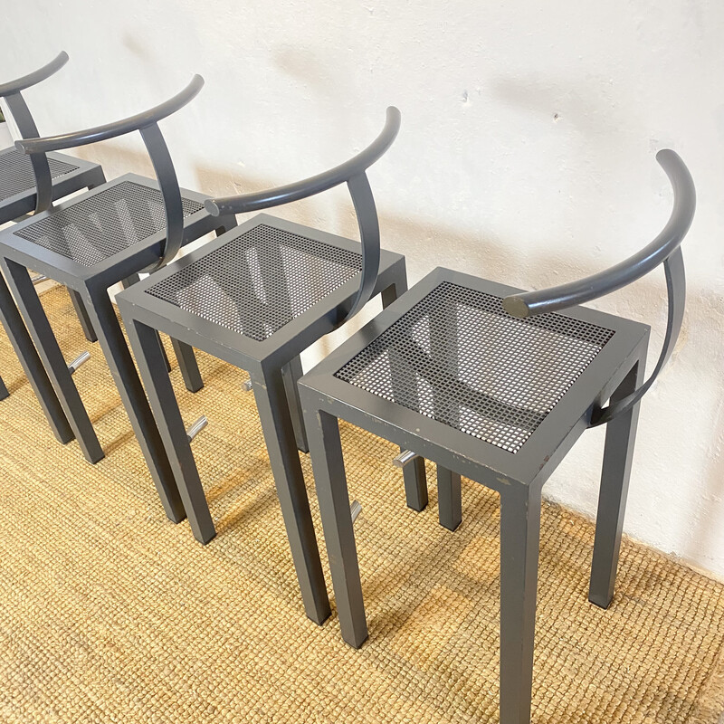 Set of 4 vintage Sarapis stools by Philippe Starck for Driade