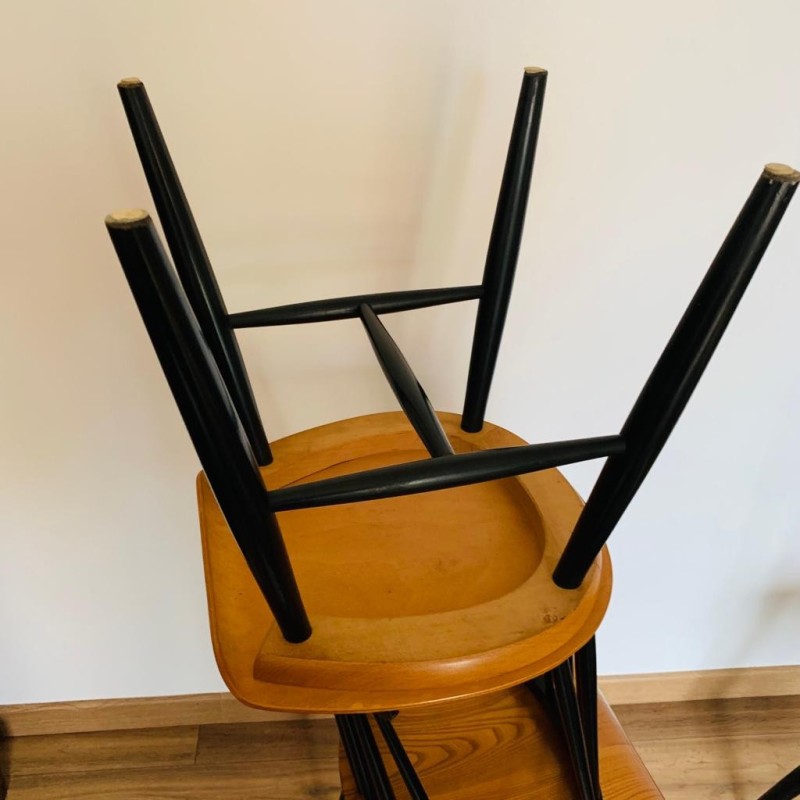 Conjunto de 3 cadeiras Fanett vintage de Ilmari Tapiovaara para Edsbyverken