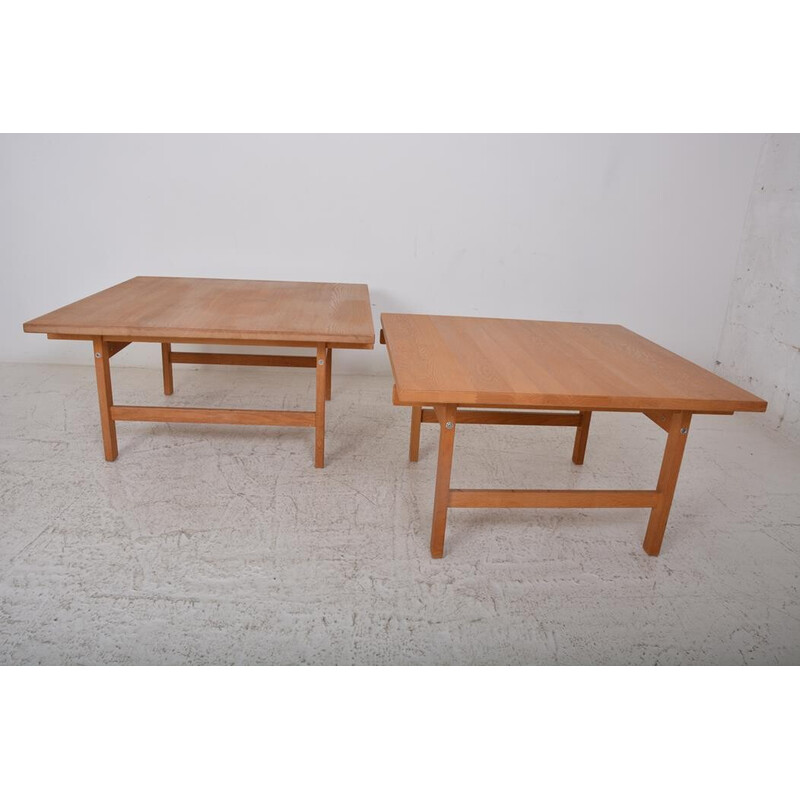 2 Danish coffee tables by Hans J. Wegner made by PP Furniture in the 1960s.