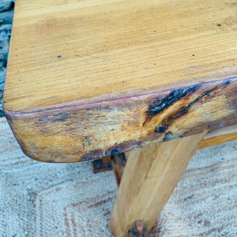 Vintage iepenhouten tafel van Aranjou, 1950