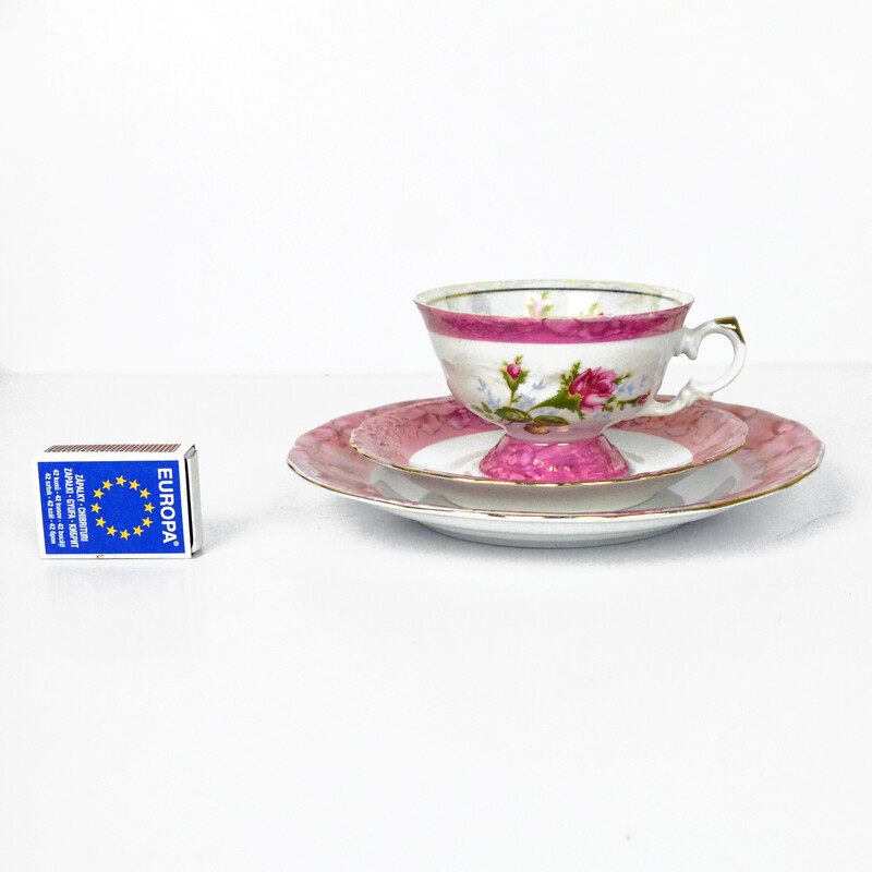 Ensemble de petit-déjeuner vintage en marbre par Zakłady Porcelany Stołowej Wawel, Pologne 1980