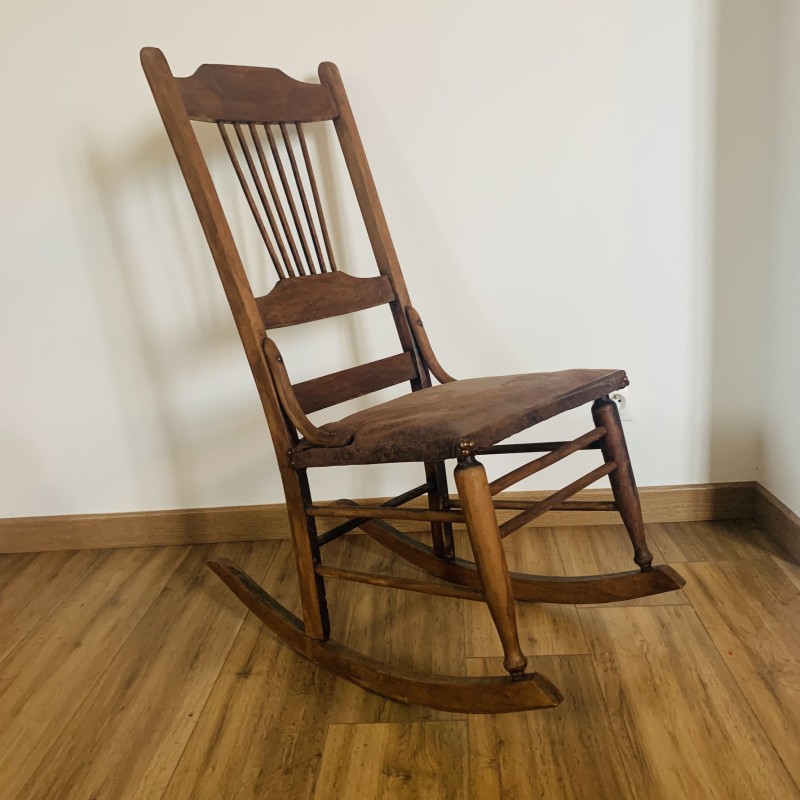 Vintage wooden rocking chair