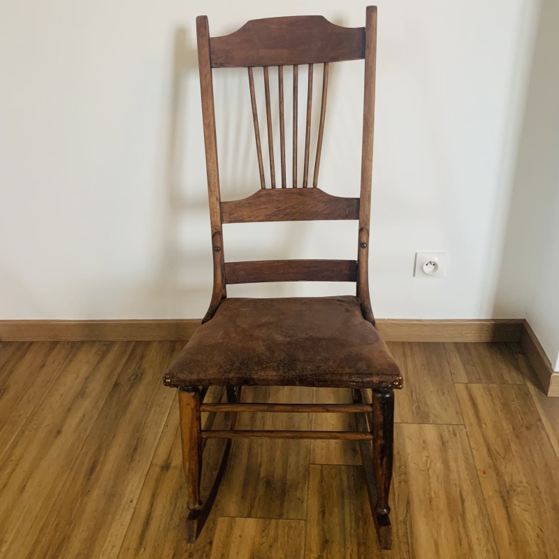 Vintage wooden rocking chair