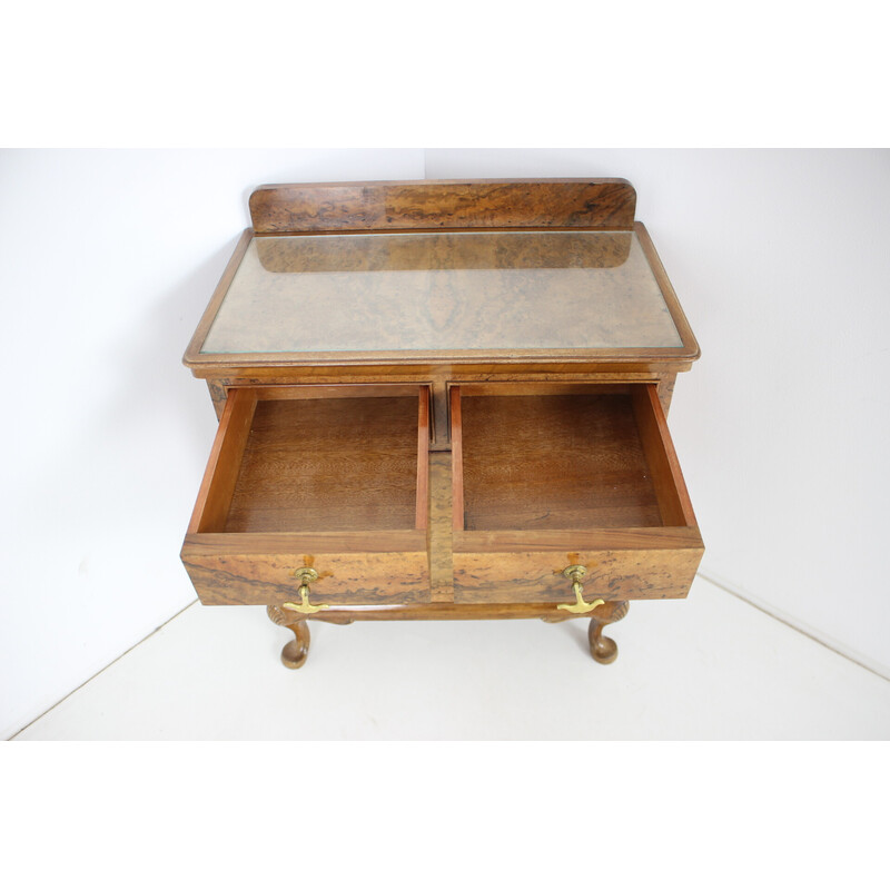 Vintage wood and mirror display cabinet, Czechoslovakia 1920