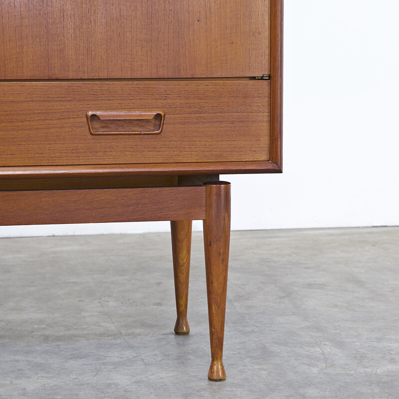 Teak cabinet with 2 doors and 2 drawers produced by Vinde Mobelfabrik - 1960s