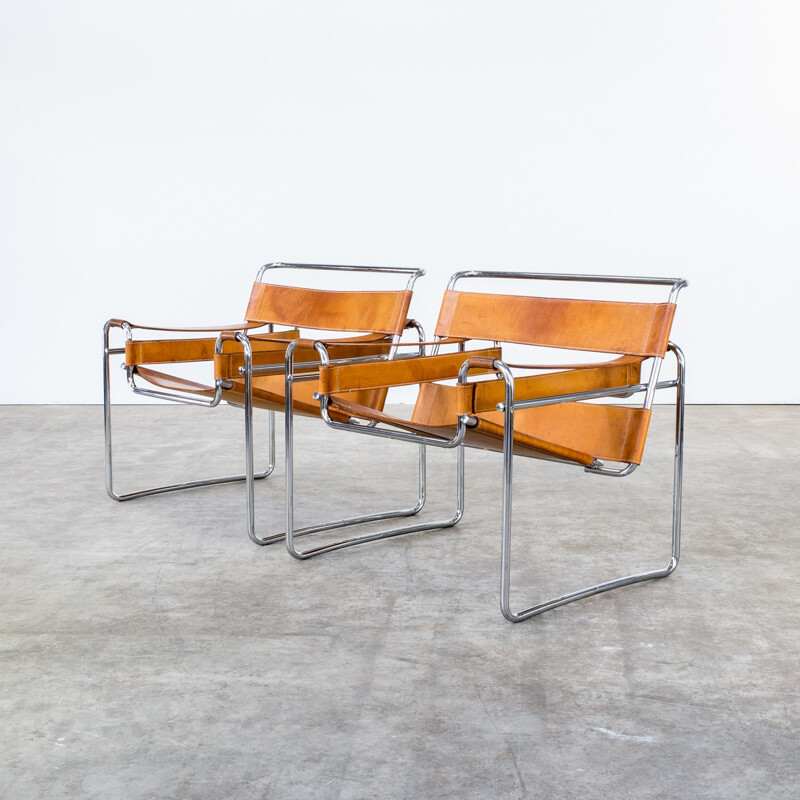 Paire de fauteuils Marcel Breuer Wassily B3 - 1960