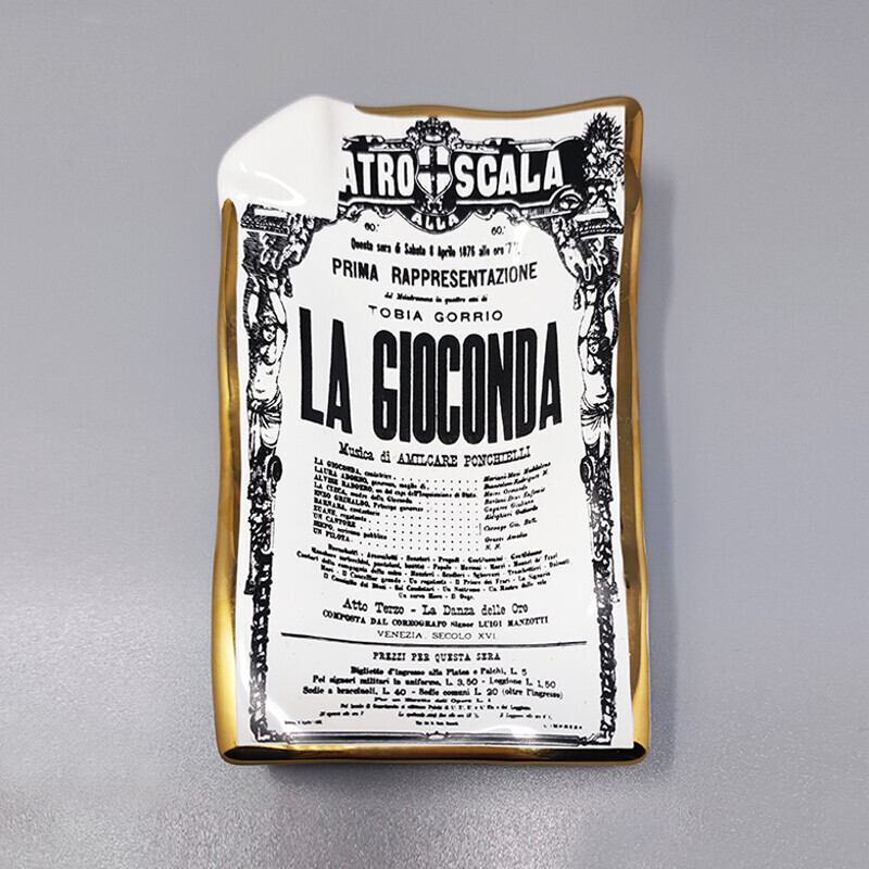 Fourre-tout vintage en porcelaine "La Gioconda" par Piero Fornasetti, Italie 1960