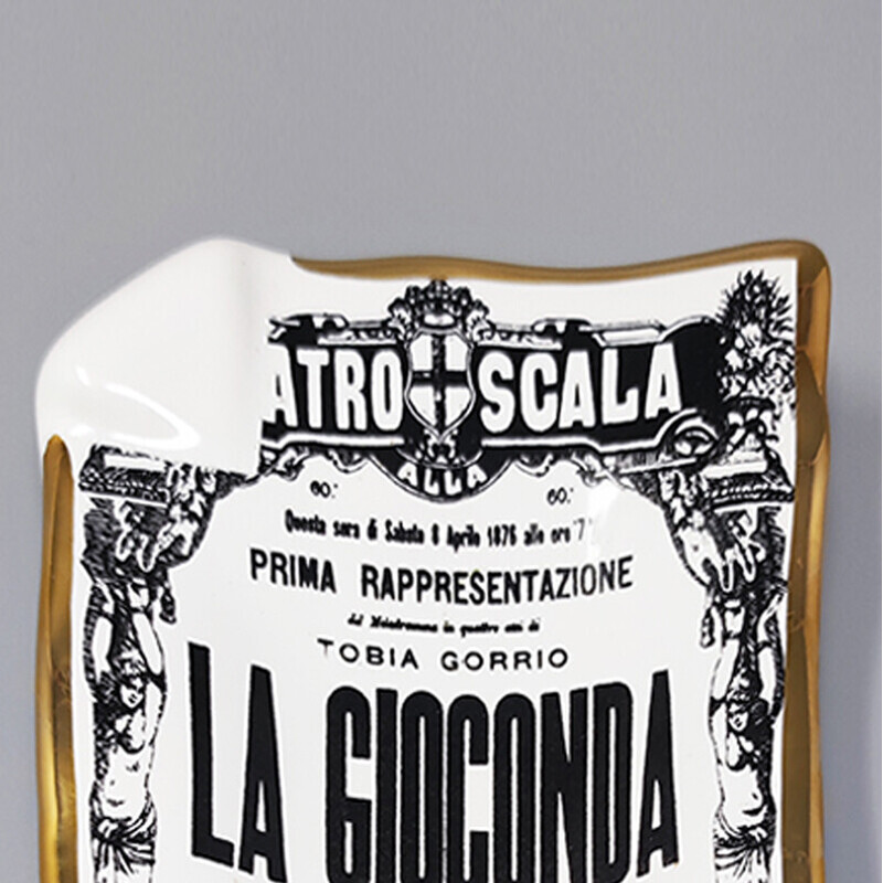 Cesto vintage de porcelana "La Gioconda" de Piero Fornasetti, Italia años 60