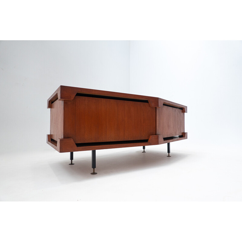 Italiaans bureau in teak uit de mid-eeuw, 1960