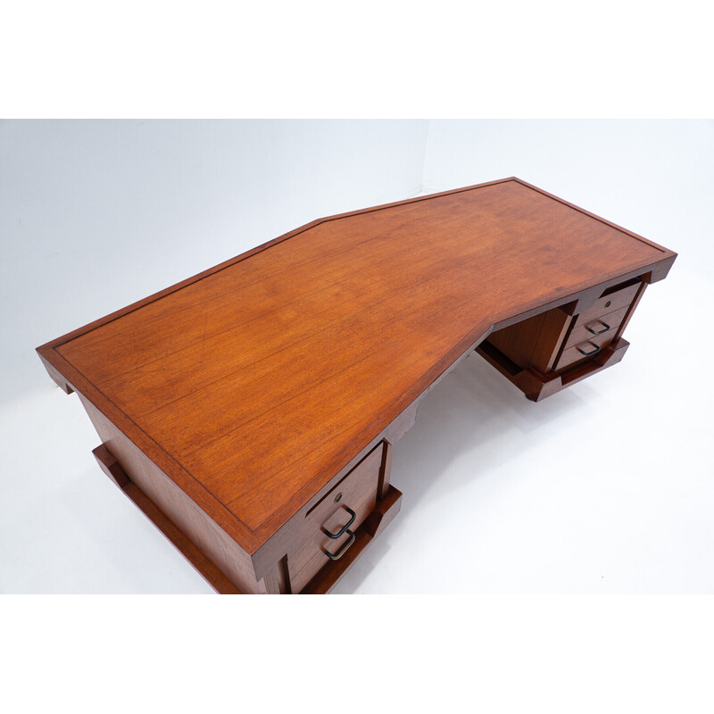 Mid-century Italian desk in teak, 1960s