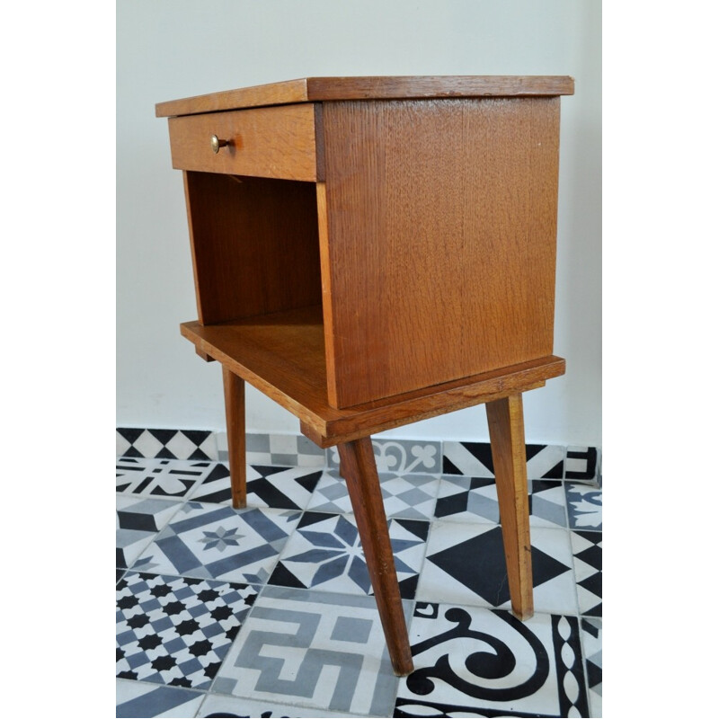 Bedside table with drawers - 1960s