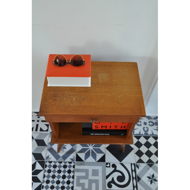 Bedside table with drawers - 1960s