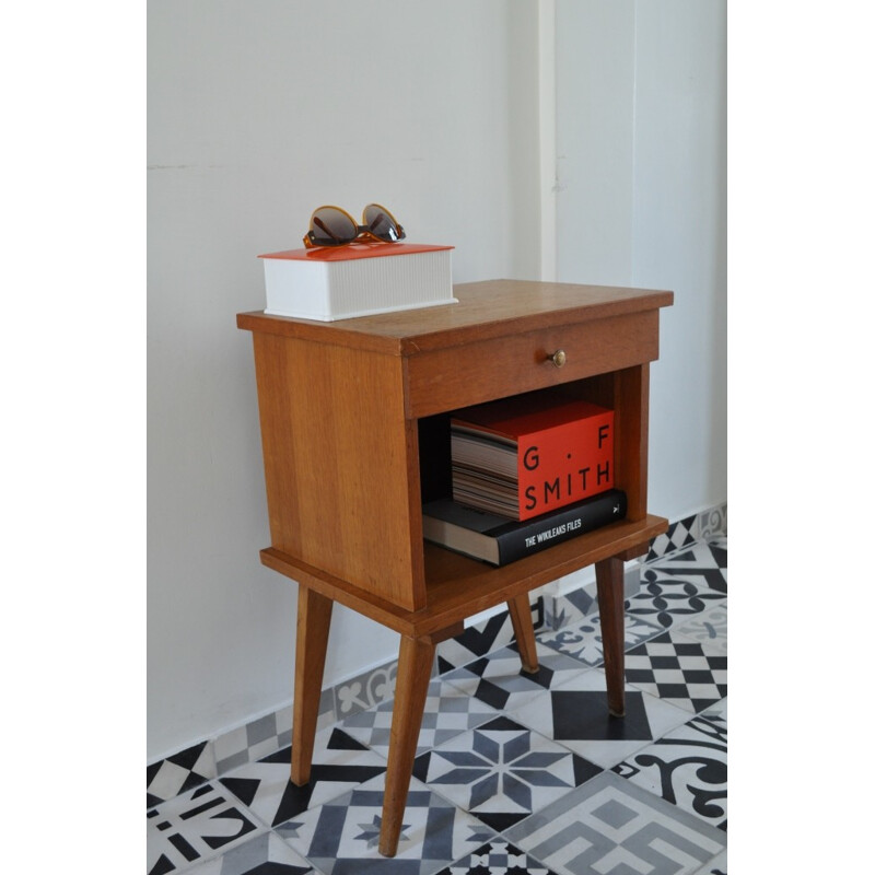 Bedside table with drawers - 1960s