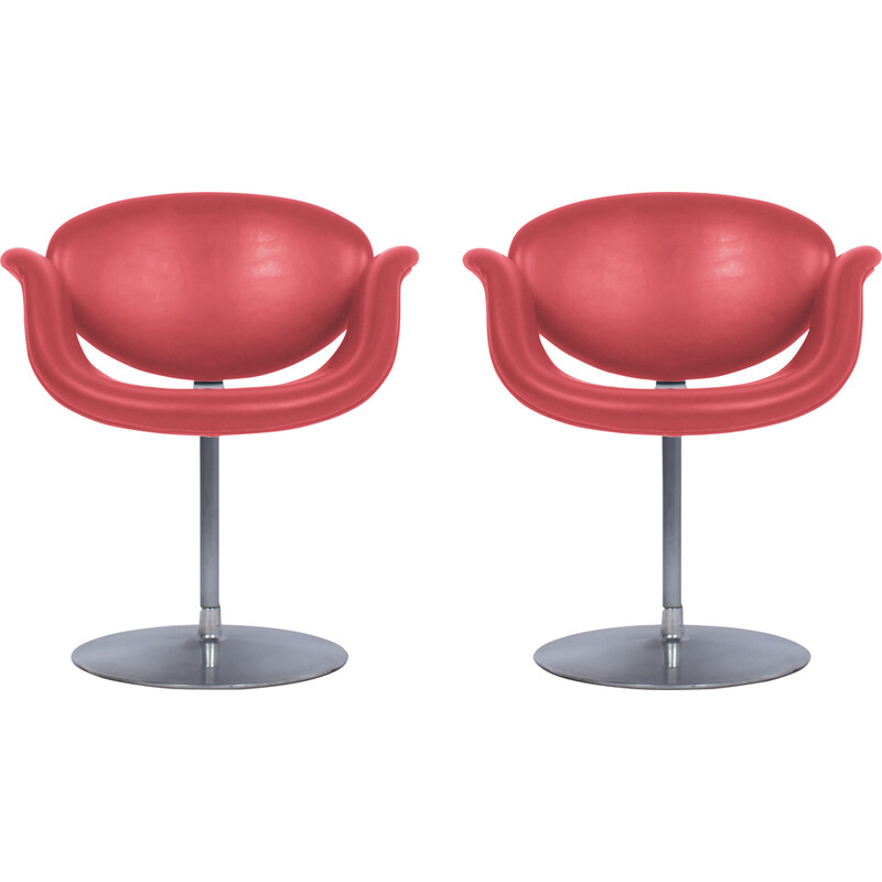 Pair of vintage Little Tulip armchairs by Pierre Paulin for Artifort, Netherlands 1980