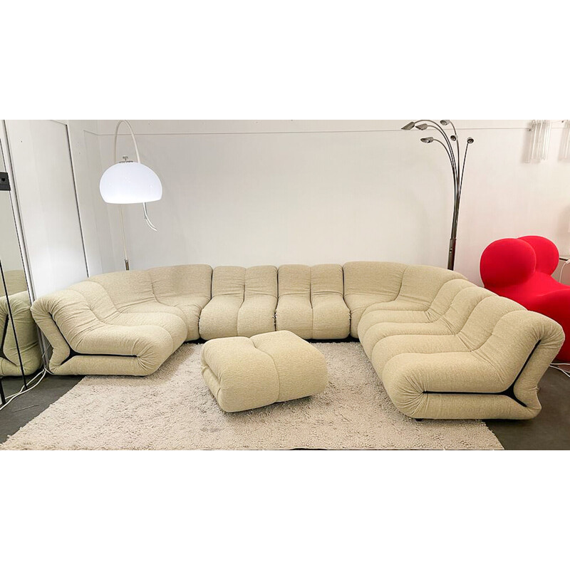 Mid-century Pagru modular sofa by Claudio Vagnoni for 1P, Italy 1960s