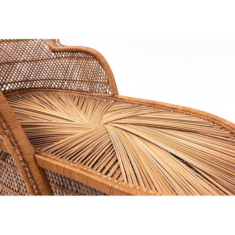 Mid-century rattan daybed, Italy 1940s