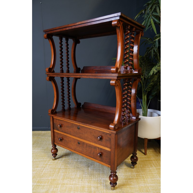 Vintage Victorian mahogany Whatnot shelves