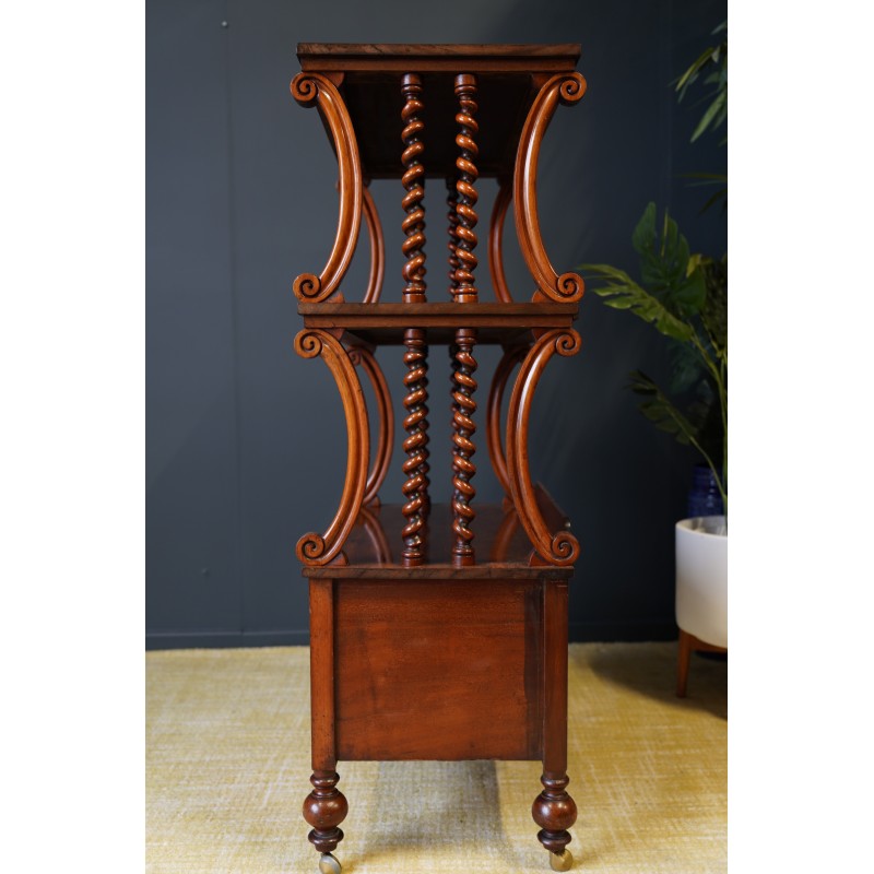 Vintage Victorian mahogany Whatnot shelves