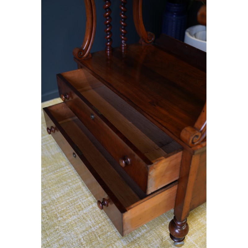 Vintage Victoriaanse mahoniehouten Whatnot planken