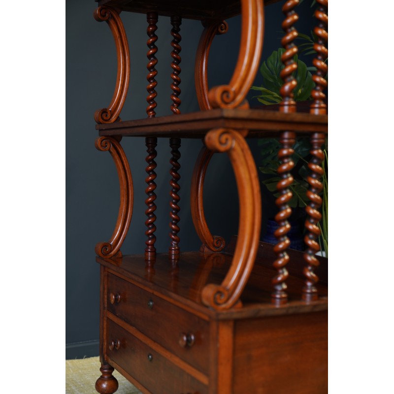 Vintage Victorian mahogany Whatnot shelves