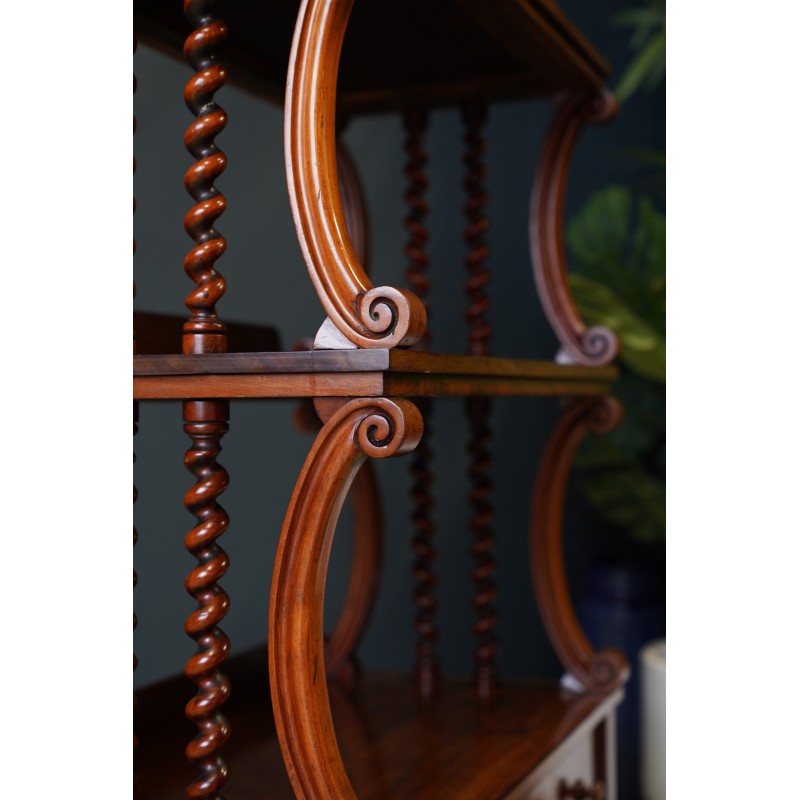 Vintage Victorian mahogany Whatnot shelves