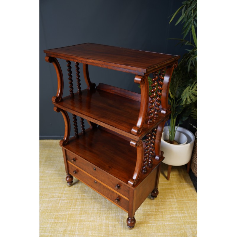 Vintage Victorian mahogany Whatnot shelves