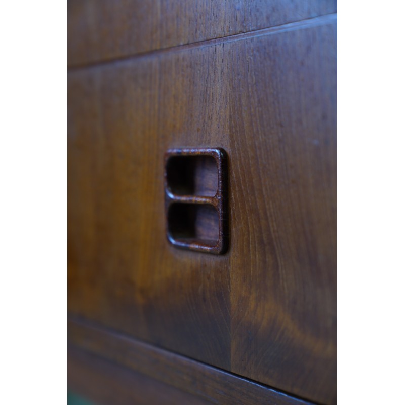 Mid century dark teak Danish writing desk by Gunnar Nielsen Tibergaard, 1960s