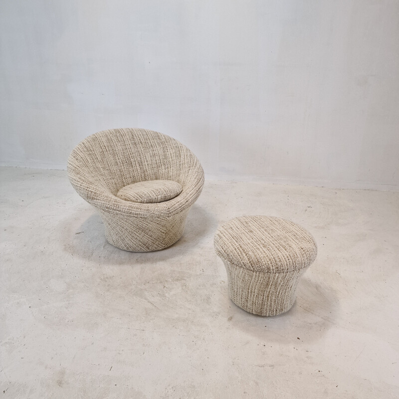 Vintage Mushroom armchair and ottoman by Pierre Paulin for Artifort, 1960s