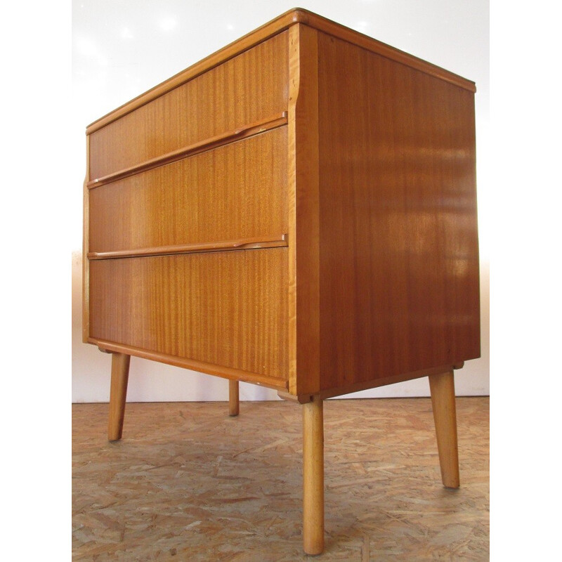 Pair of chest of drawers in teak and poplar - 1960s
