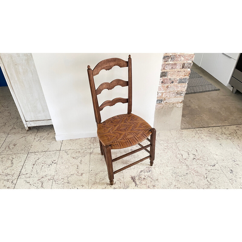 Silla de paja vintage