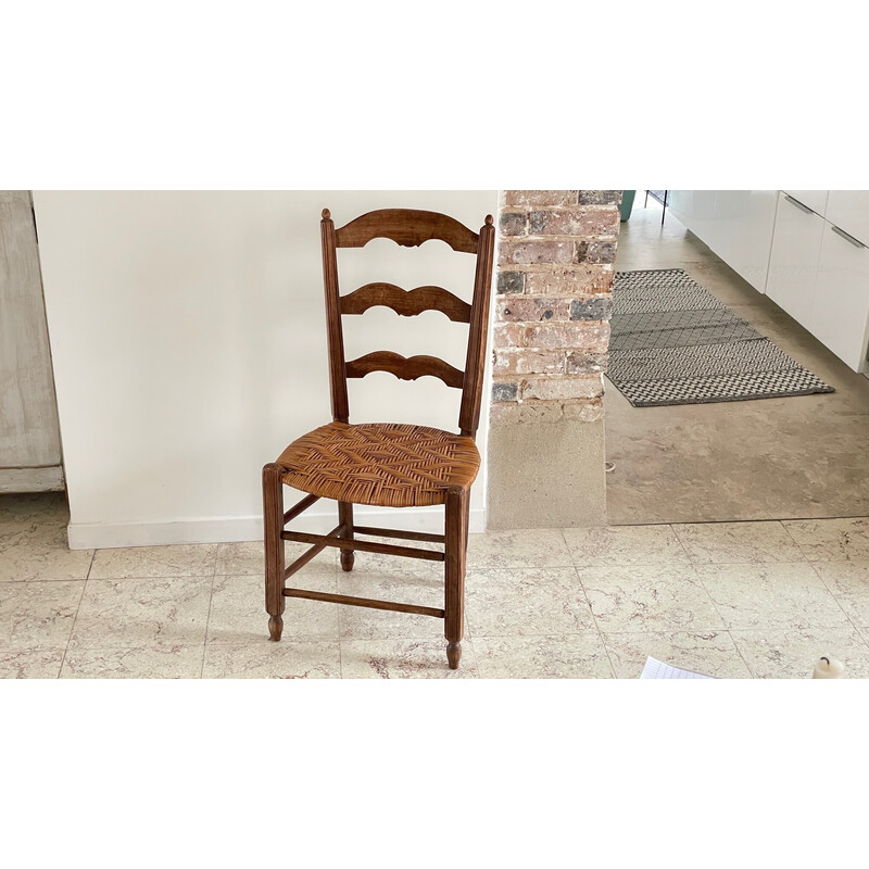 Silla de paja vintage