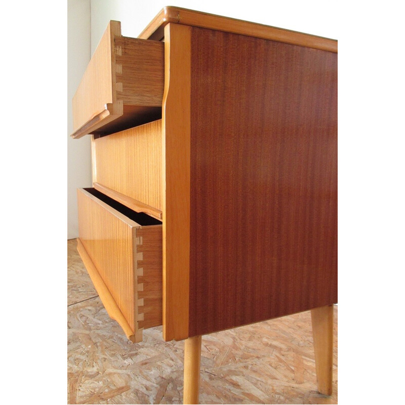 Pair of chest of drawers in teak and poplar - 1960s