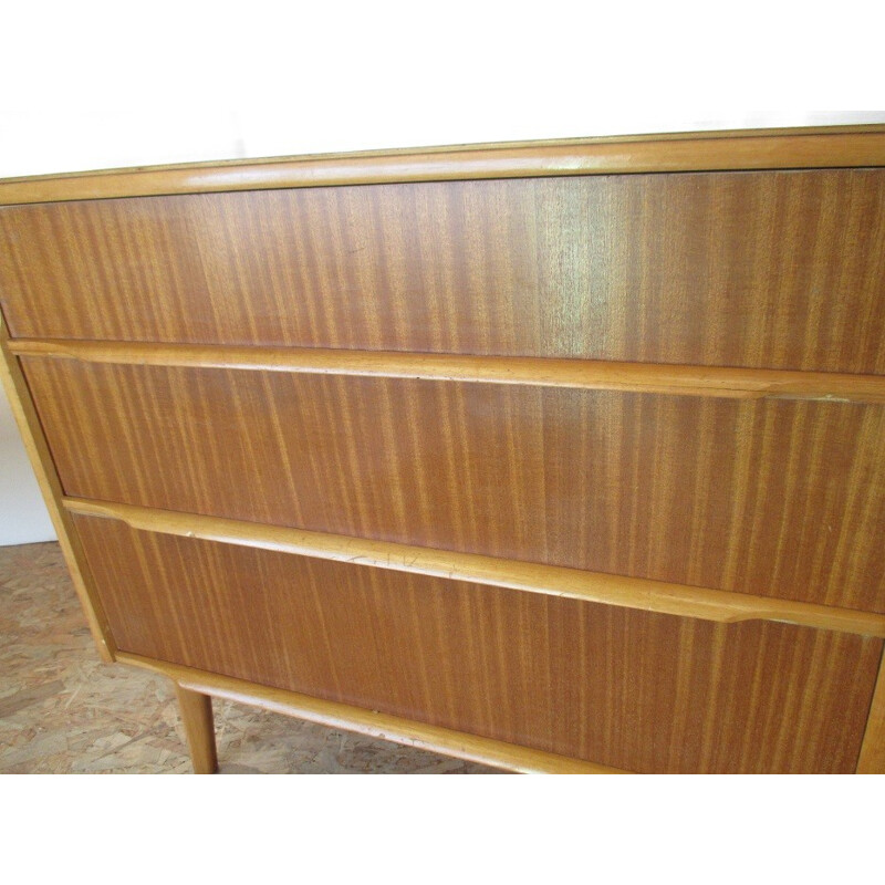 Pair of chest of drawers in teak and poplar - 1960s