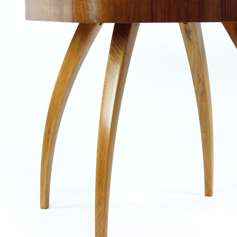 Vintage spider coffee table in oakwood and walnut by Jindrich Halabala, Czechoslovakia 1930