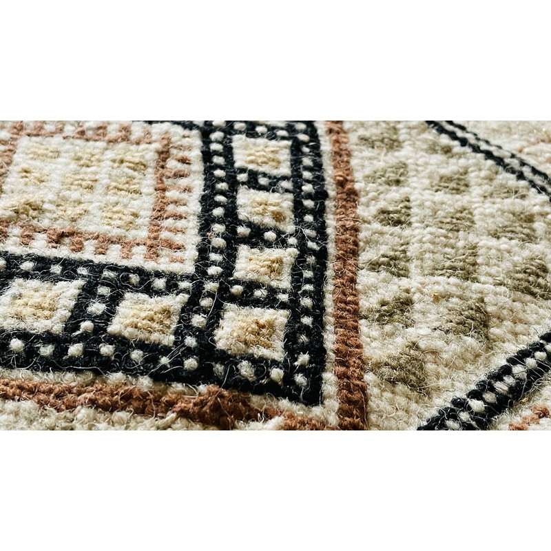 Vintage kelim tapijt van zuivere wol, 1970
