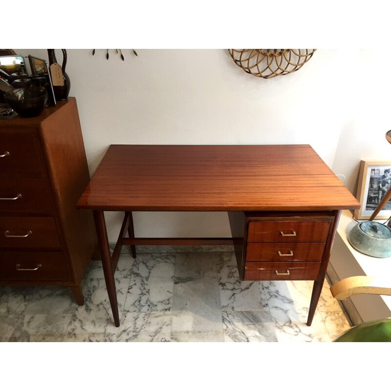 Mid century desk in lacquered wood - 1950s