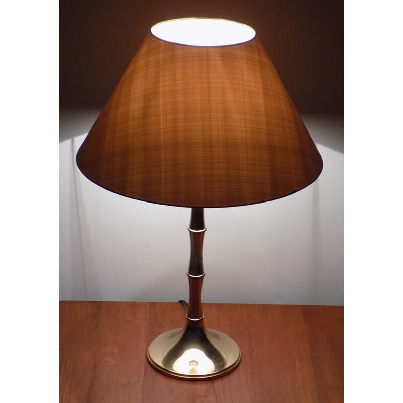 Lampe de table vintage en bambou par Ingo Maurer, 1960