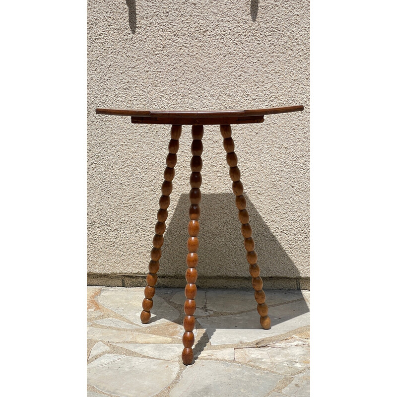 Vintage side table with tripod legs and turned wood