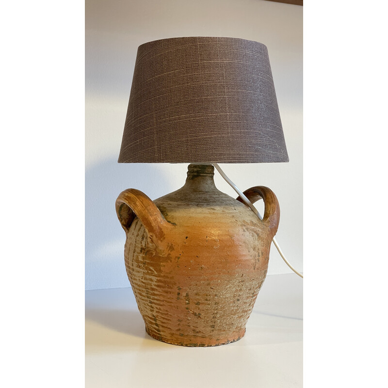 Vintage handgefertigte Lampe aus Keramik