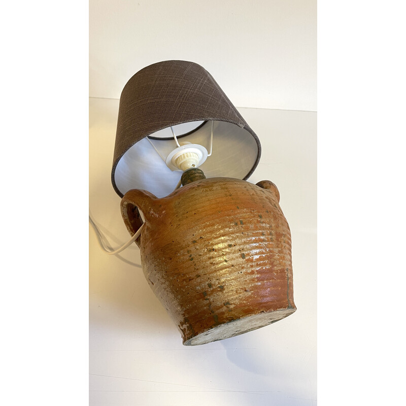 Vintage handgefertigte Lampe aus Keramik