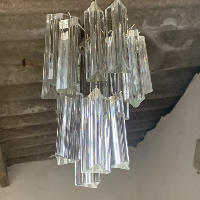 Vintage Italian crystal chandelier by Venini