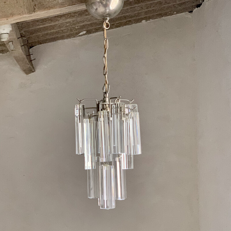 Vintage Italian crystal chandelier by Venini