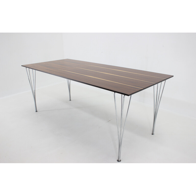 Vintage rectangular dining table by Piet Hein, Bruno Mathsson and Arne Jacobsen for Friz Hansen, 1980s