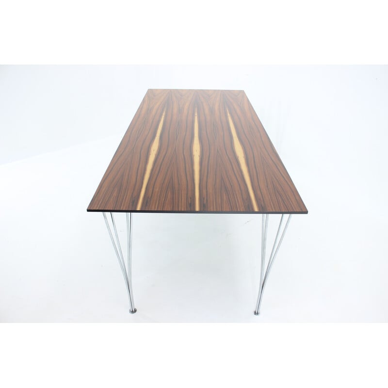 Vintage rectangular dining table by Piet Hein, Bruno Mathsson and Arne Jacobsen for Friz Hansen, 1980s