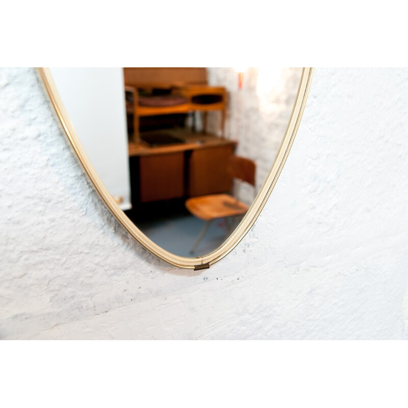 Gold brass mirror with a free form - 1960s 