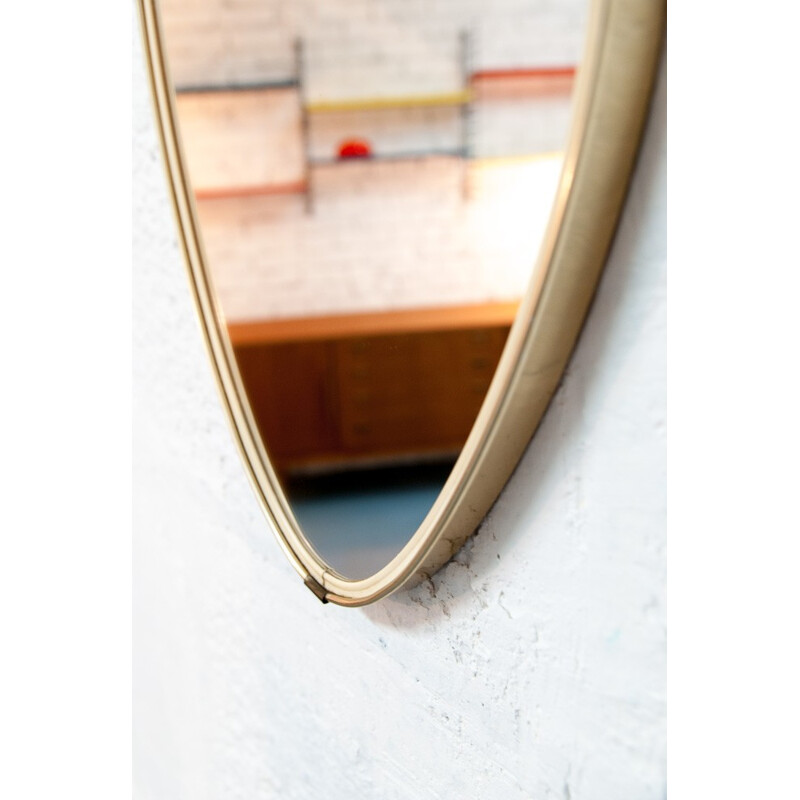 Gold brass mirror with a free form - 1960s 