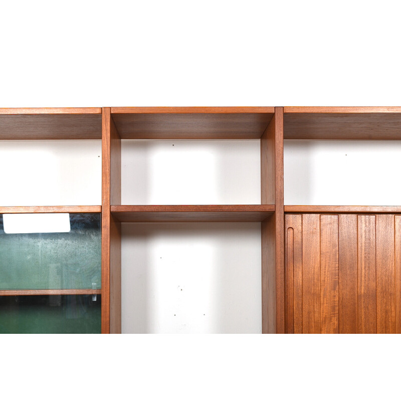 Vintage Ry100 wall system in teak by Hans J. Wegner for Ry Møbler, Denmark 1960s